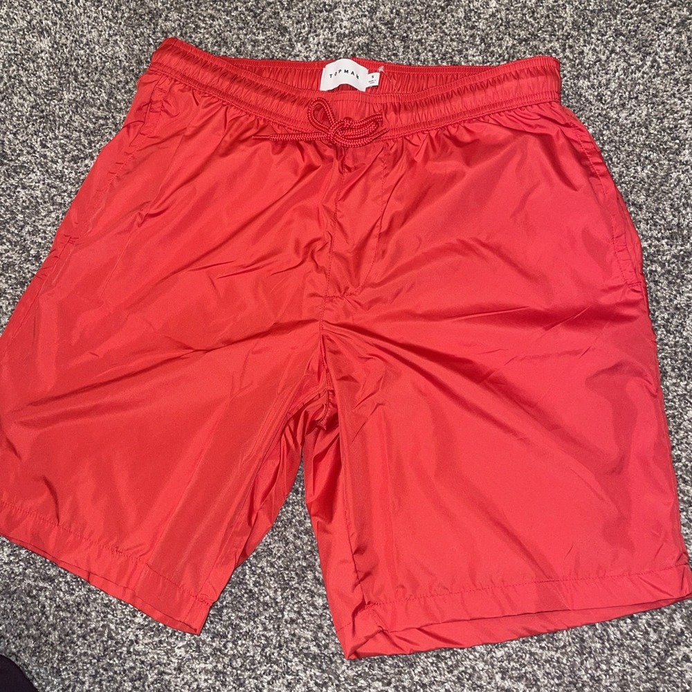 Mens Topman Swim Trunks  Swimsuit  32 Inch Waist 8" Inseam Small Burnt Orange